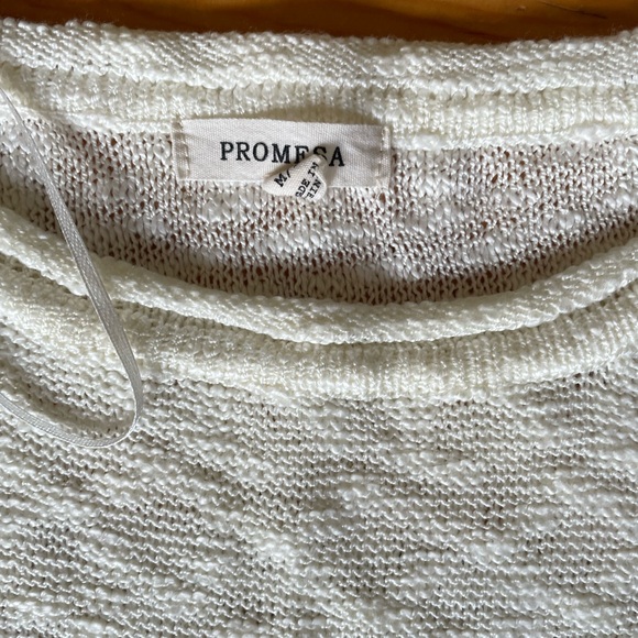 Promesa Three Quarter Length Multi-Colour Knit Striped Sweater Size Medium - Picture 4 of 5